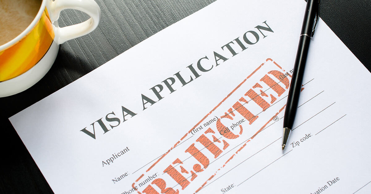 visa application rejected
